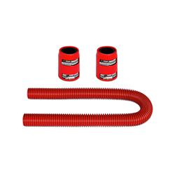 Radiator Hose, Flexible, Stainless, Red, 36 in. Length, 1 3/4 in. Ends, Adapters, Clamps, Clamp Covers, Kit