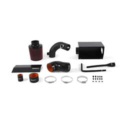 Air Intake, Performance, Red Filter, Black Wrinkle Tube, Aluminum, Mazda, 2.0L, Kit