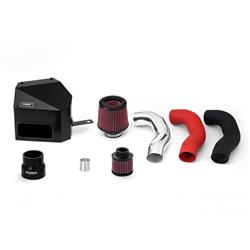 Air Intake, Performance, Red Filter, Black Wrinkle Tube, Aluminum, Volkswagen, Kit