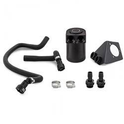 Oil Catch Can, Baffled, Aluminum, Black Anodized, Black Silicone Hoses, Chevy, Corvette, 6.2, Kit