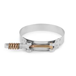 Hose Clamp, Tension T-Bolt, Stainless Steel, Natural, 4.090 - 4.441 in., Each