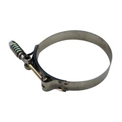 Hose Clamp, Tension T-Bolt, Stainless Steel, Natural, 3.740-4.060 in. Each