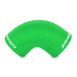 Silicone Hose Coupling, 90 Degree Elbow, Green, 3.000 in. Inlet/3.000 in. Outlet, 3 in. Long, Each
