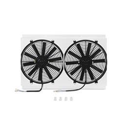 Fan and Shroud Kit, Dual electric Fan, Natural Aluminum Fan Shroud, Bolt-on, Chevy, GMC, Kit