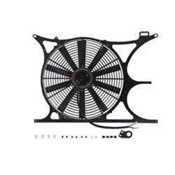 Fan and Shroud Kit, Single Electric Fan, 1,850 cfm, Aluminum Shroud, Black, BMW, Kit