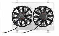 Electric Fans, Aluminum Shroud, Dual, Puller, 2,300 cfm, 11.4 Amps, Ford, Kit