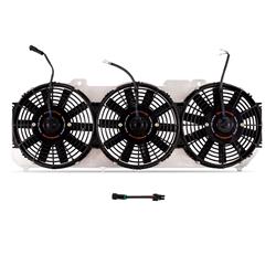 Electric Fans and Shroud, Jeep Cherokee XJ 4.0L Performance Aluminum Fan Shroud, w/ Fan Controller, 1989-2001