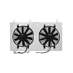 Fan, Electric, Dual, Puller, 1,866 cfm, Black Plastic Blades, Aluminum Shroud, Mitsubishi, 2.0L, Kit