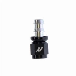 Fittings, Hose End, Push-On, Swivel End, Straight, -6 AN,Aluminum, Black/Clear Anodized, Each
