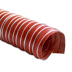 Cooling Duct Hose, Silicone, Red, Heat Resistant, 2.000 in. Diameter, 12 ft. Long, Each