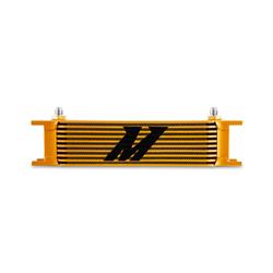 Oil Cooler Kit, Universal -6AN 10 Row Oil Cooler, Gold