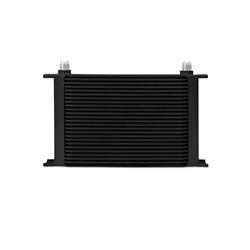 Engine Oil Cooler, 25-row, Aluminum, Black Powdercoated, -10 AN Inlet/Outlet, Male Threads, Each