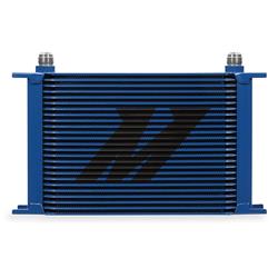 Oil Cooler, Universal, 25-Row, Plate, 8.35 in. Height, 12.95 in. Width, 1.97 in. Thick, -10AN Male Fittings, Aluminum, Blue Powdercoated, Each