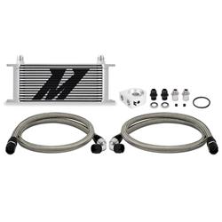 Oil Cooler, Universal Oil Cooler Kit, 16-Row, Silver