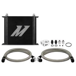 Oil Cooler, Universal Oil Cooler Kit, 34-Row, Black