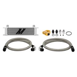 Oil Cooler, Heat Sink, Aluminum, Natural, -10 AN Male Threads Inlet/Outlet, Kit