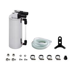 Oil Catch Can, Round, Aluminum, Natural, 1/2 qt. Capacity, Each