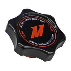 Radiator Cap, High-Pressure, 19 psi, Round, Plastic, Black, Mishimoto Logo, Fits 31-32mm Filler Necks, Each