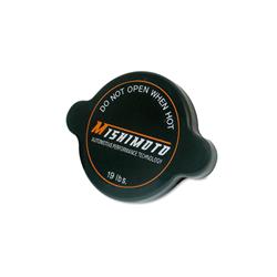 Radiator Cap, High-Pressure, 19 psi, Round, Steel, Black, Mishimoto Logo, Fits 42mm Filler Necks, Each