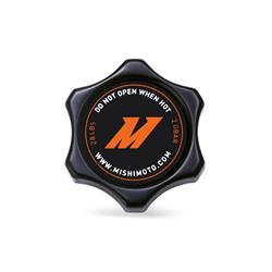 Radiator Cap, High-Pressure, 28 psi, Hexagon, Aluminum, Black, Mishimoto Logo, Fits 31-32mm Filler Necks, Each