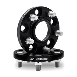 Wheel Spacer, Billet Aluminum, Black Anodized, 0.80 in. Thick, 2.524 in. Bore, 5 x 114.3mm Bolt Circle, for use on Acura®, for use on Honda®, Pair
