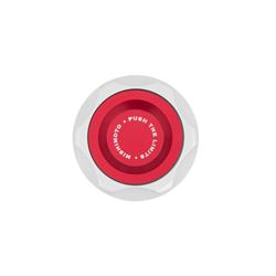 Oil Fill Cap, Aluminum, Round, Red/Clear Anodized, Screw-In, Ford, Each