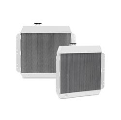 Radiator, X-Line, Crossflow Style, Three-row, Aluminum, Natural, Chevy, Bel Air, Automatic, Each