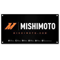 Banner, Vinyl, Black, Mishimoto Logo, 33.75 in. Width, 65.00 in. Length, Each