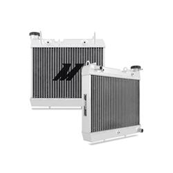 Radiator, Aluminum, Natural, Crossflow. 2-Row, for use on Honda®, Each