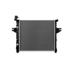 Radiator, Crossflow, Aluminum, Plastic, Natural, Jeep, Each