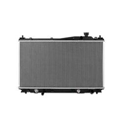 Radiator, Downflow, Aluminum, Plastic, Natural, for use on Honda®, Each