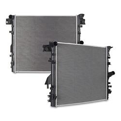 Radiator, Aluminum/Plastic, Replacement, Natural, Crossflow, 1-Row, Manual Tranny, Jeep JK, Each