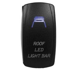 Electrical Switches, Laser-Etched, Roof LED, Rocker, Constant, Single Throw, Lighted Blue, Each