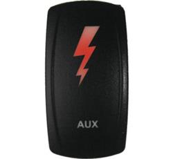 SWITCH AUX ON/OFF RED LED