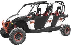 Doors, Driver and Passenger Side, Front and Rear, Steel, Black Powdercoated, Can-Am, Set of 4