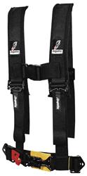 Racing Harness, Youth H-Style 2 in., Latch, 4-point, Nylon, Black, 2 in. Belt Width, Each