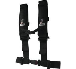 Harness, EZ-Adjust UTV, Complete, 4-Point, H-style, Buckle, Black, 2 in., Bolt-In, Roll Bar Mount, Sawn-In Shoulder Pads, Each