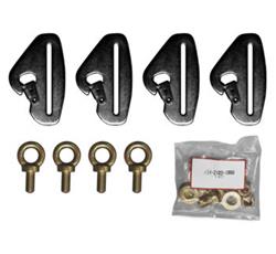 Harness Mounting Kit, Racing Harness Components, Quick-Release, Tabs, Steel, Black, CAN-AM, Kit