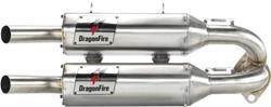 UTV Exhaust, RZR XP/XP4 1000 DUAL SLIP ON, High-strength 304 stainless steel muffler with a hexagon shaped large diameter housings for more volume