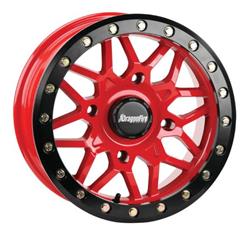 DragonFire Racing Typhon Wheel 14X7 4/137 5+2 +10 Machined Red