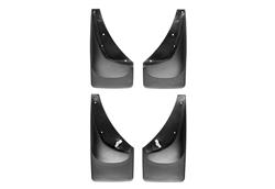 Mud Flaps, No-Drill DigitalFit, Thermoplastic, Black, Front/Rear, Set of 4