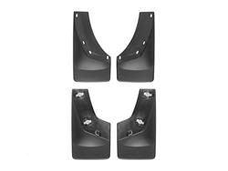 Mud Flaps, No-Drill DigitalFit, Thermoplastic, Black, Chevy, Front/Rear, Set of 4
