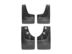 Mud Flaps, No-Drill DigitalFit, Thermoplastic, Black, GMC, Front/Rear, Set of 4