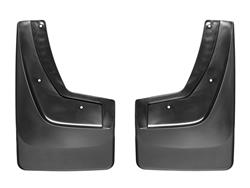 Mud Flaps, No-Drill DigitalFit, Front, Thermoplastic, Black, GMC, Pair