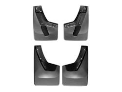 Mud Flaps, No-Drill DigitalFit, Thermoplastic, Black, Cadillac, Front/Rear, Set of 4