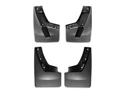 Mud Flaps, No-Drill DigitalFit, Thermoplastic, Black, Chevy, GMC, Front/Rear, Set of 4