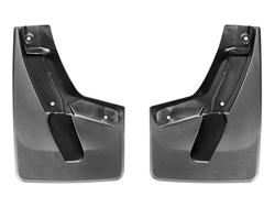 Mud Flaps, No-Drill DigitalFit, Front, Thermoplastic, Black, Cadillac, Chevy, GMC, Pair