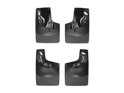 Mud Flaps, No-Drill DigitalFit, Front and Rear, Thermoplastic, Black, Chevy, GMC, Set of 4