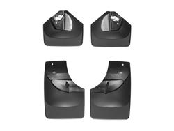 Mud Flaps, No-Drill DigitalFit, Thermoplastic, Black, Ford, Front/Rear, Set of 4