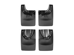 Mud Flaps, No-Drill DigitalFit, Front an Rear, Thermoplastic, Black, Toyota, Pair